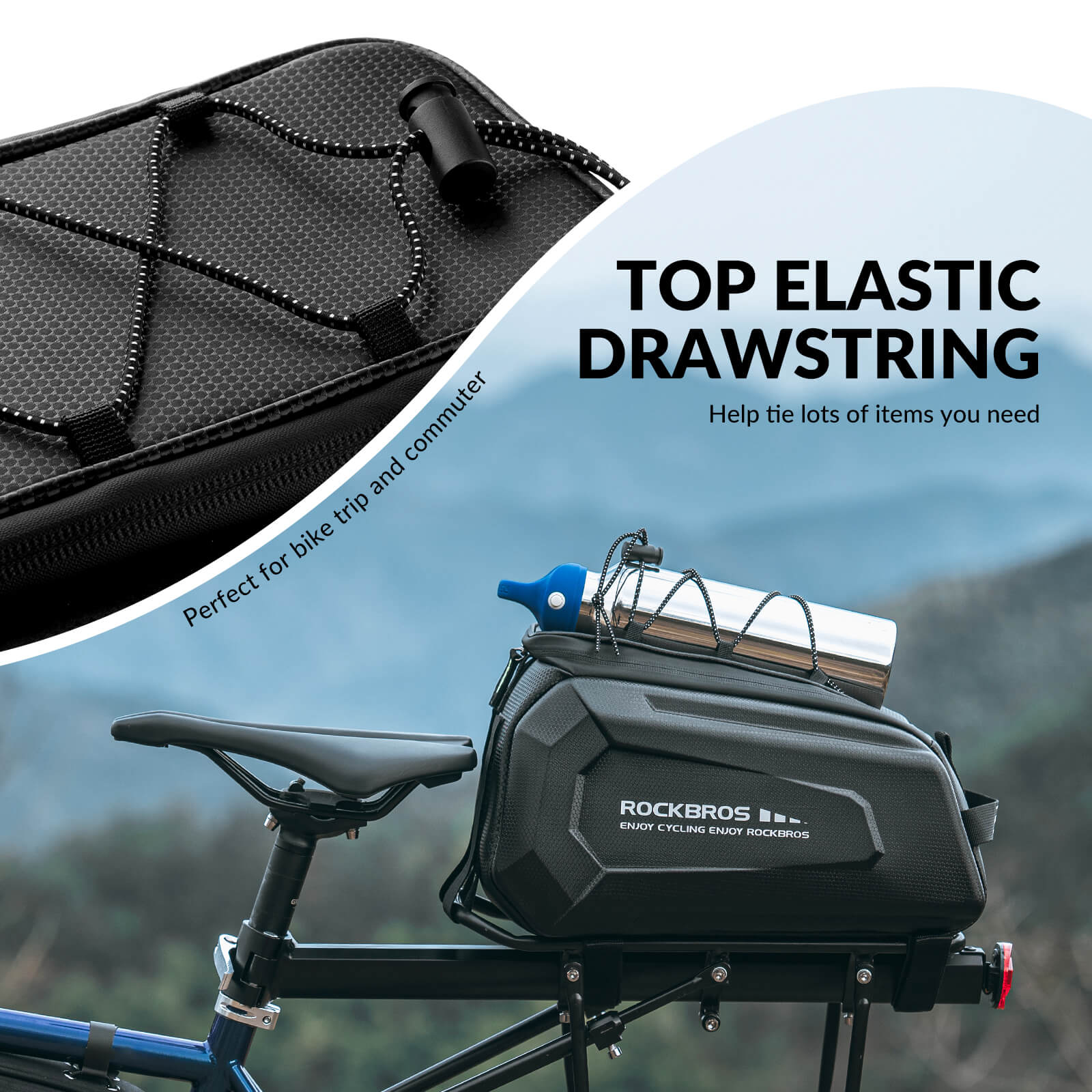 Hard Shell Bike Trunk Bag for Rear Rack - 9L - OVERLANDERS Outfitter