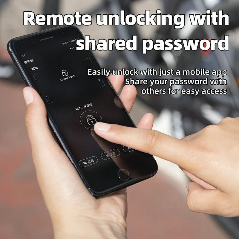Foldable Smart Bike Lock with Fingerprint Unlock - OVERLANDERS Outfitter