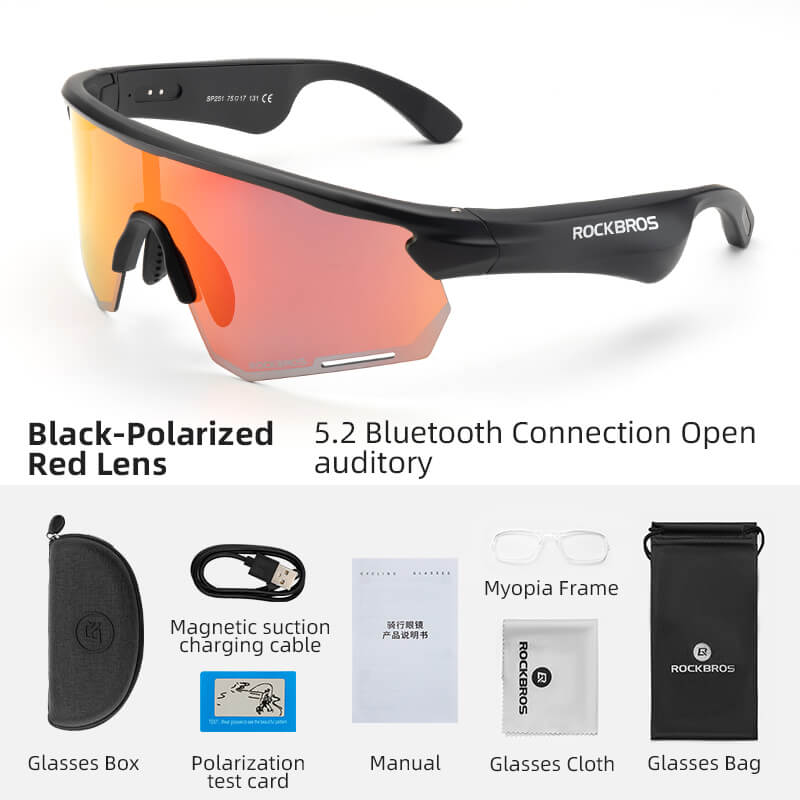 ROCKBROS Bluetooth Cycling Sunglasses Polarized Smart Glasses - OVERLANDERS Outfitter