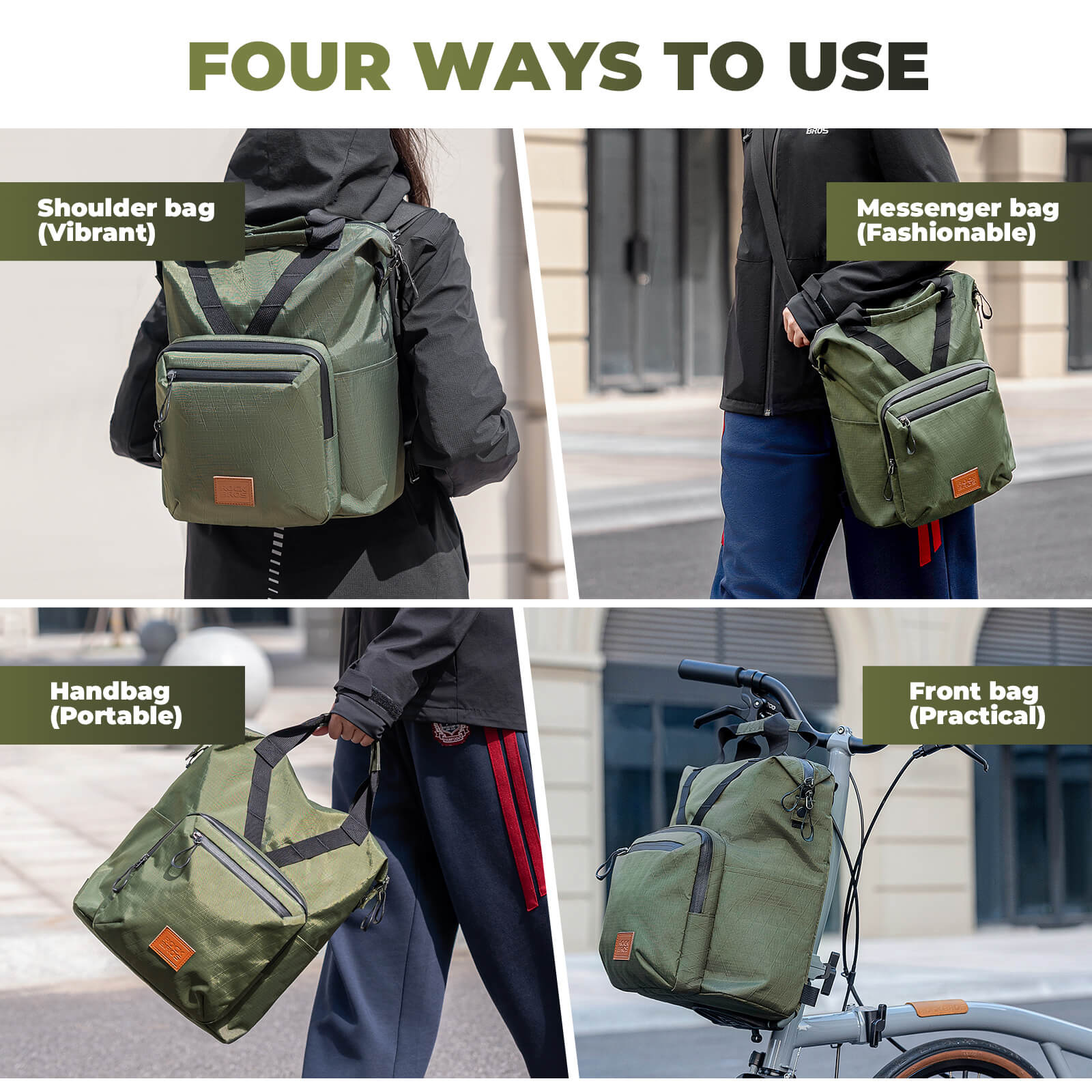 Folding Bike Handlebar Bag Backpack - 11.5L - OVERLANDERS Outfitter