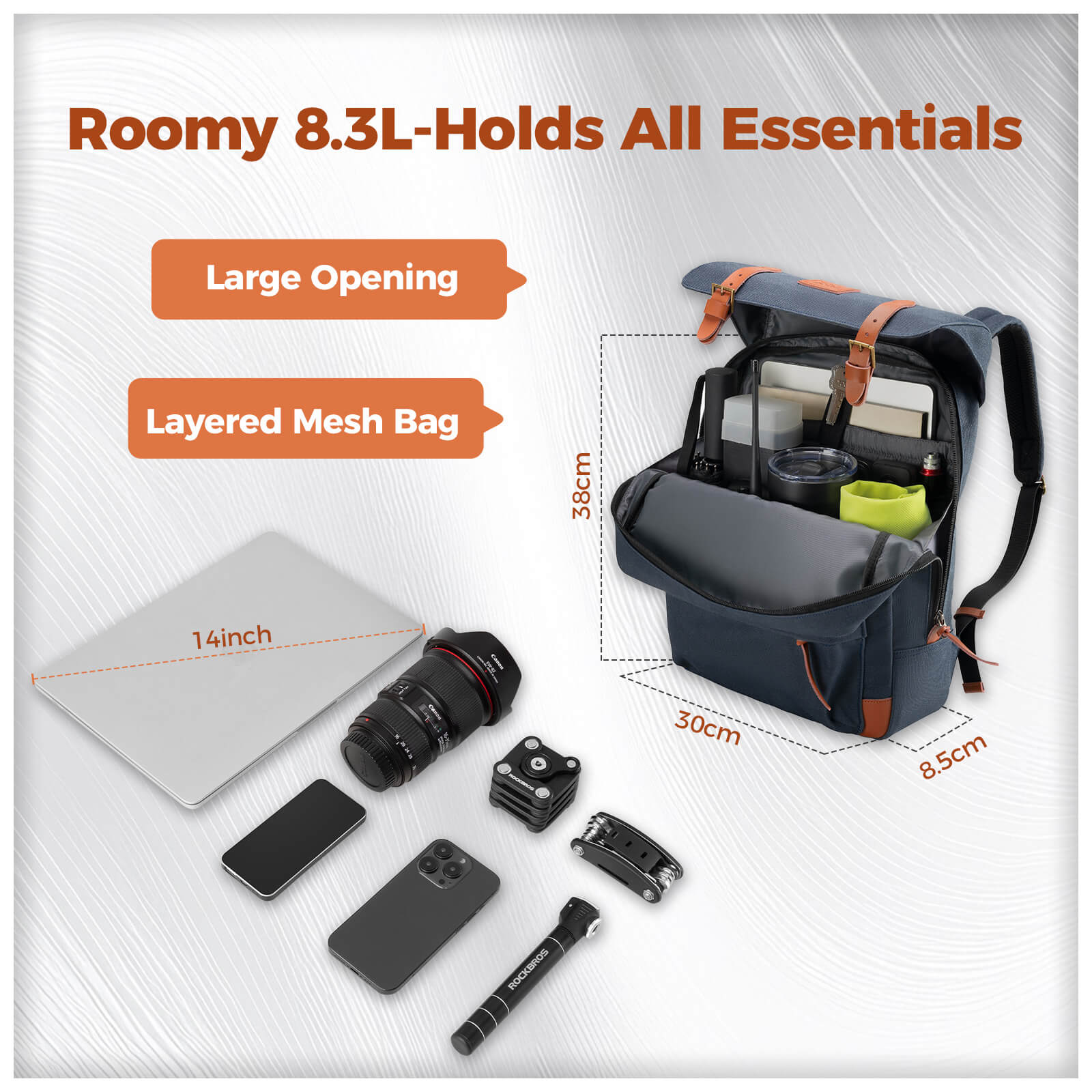 Folding Bike Handlebar Bag Backpack - 8.3L - OVERLANDERS Outfitter