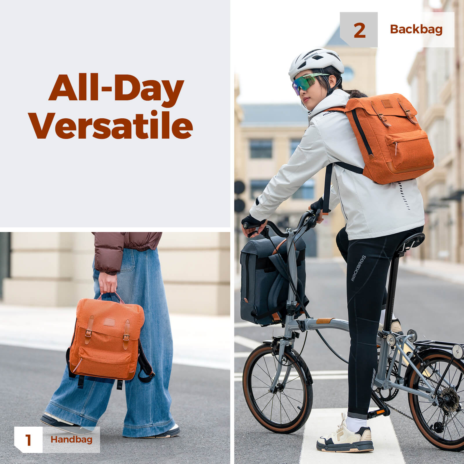 Folding Bike Handlebar Bag Backpack - 8.3L - OVERLANDERS Outfitter