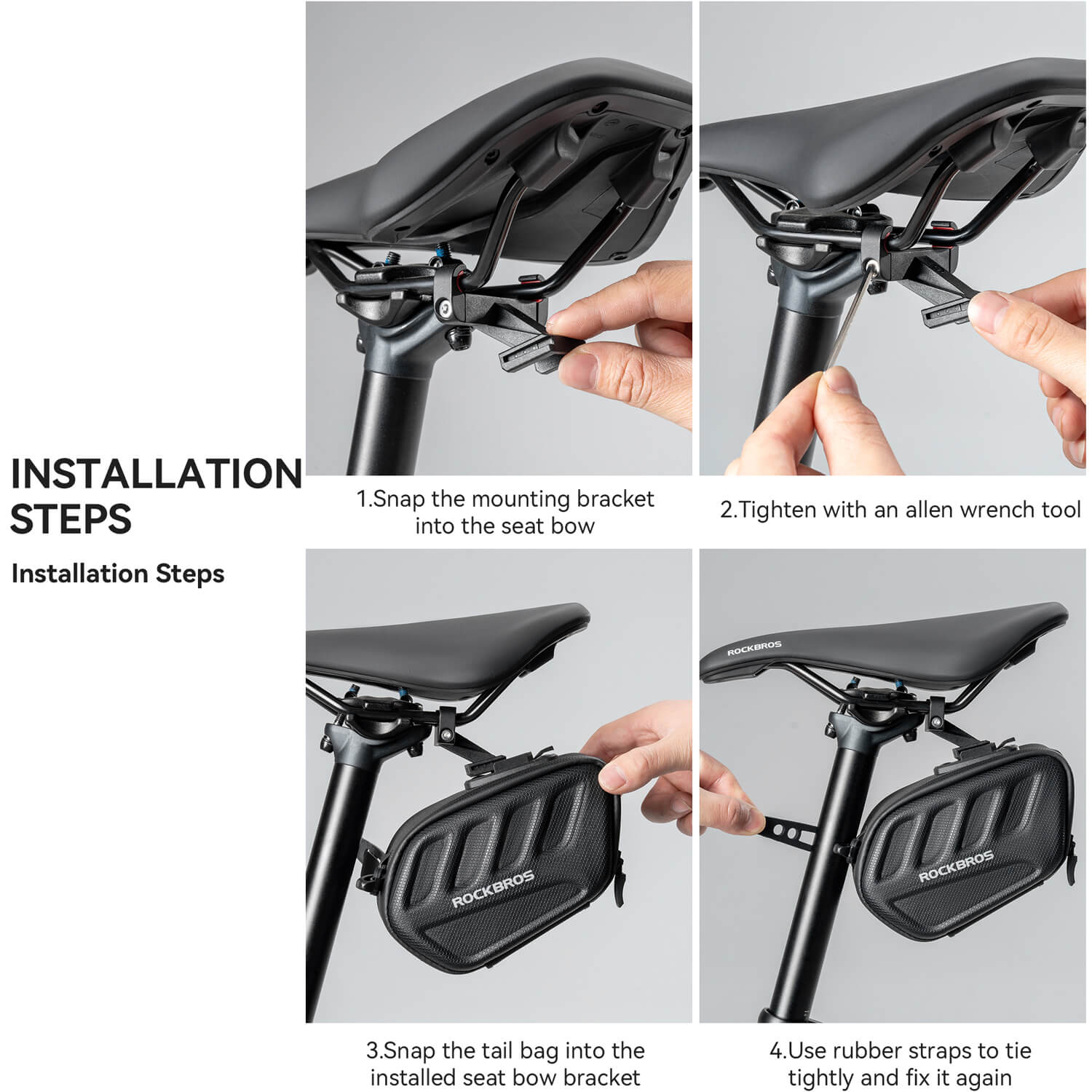 C61 Hard Shell Bike Saddle Bag with Light - OVERLANDERS Outfitter