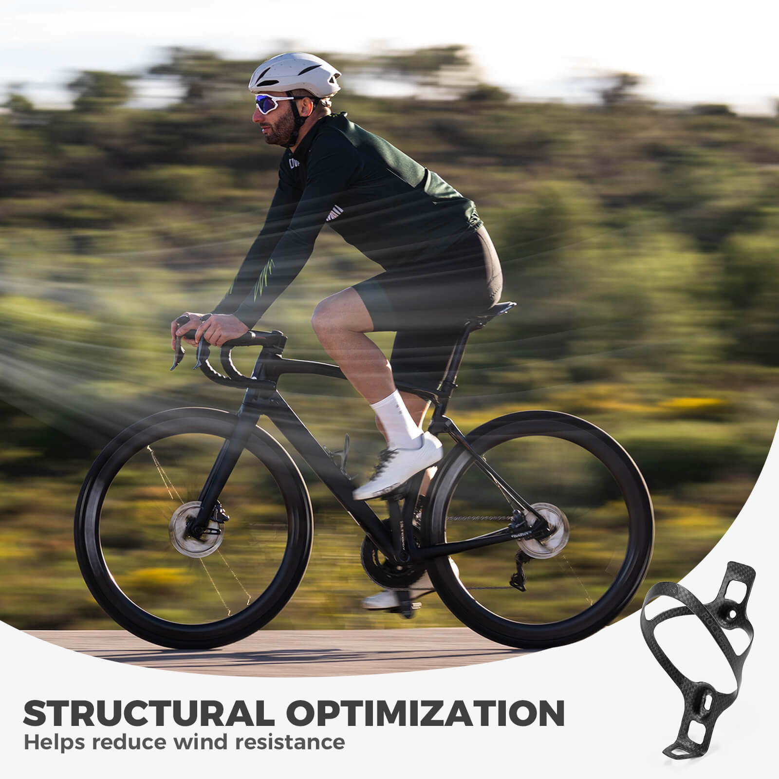 Carbon Fiber Bike Water Bottle Cage - OVERLANDERS Outfitter