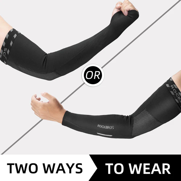 Cycling Arm Warmers Thermal Sleeves with Thumb Holes Unisex - OVERLANDERS Outfitter