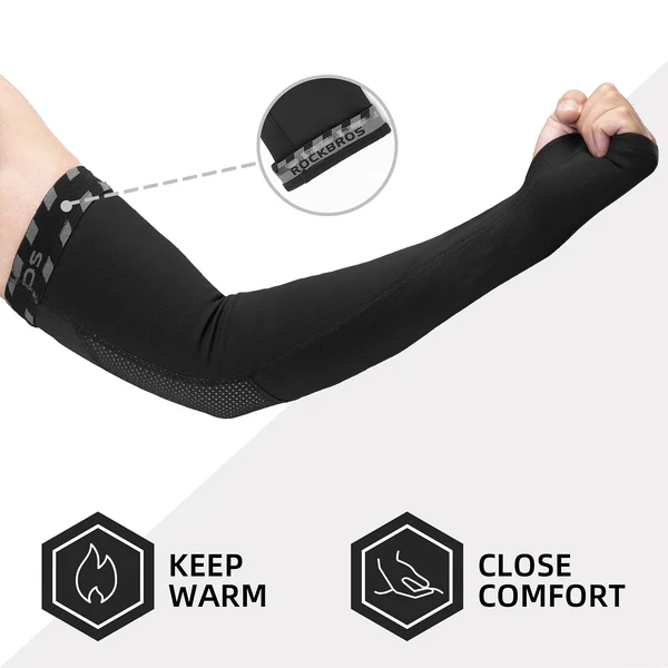 Cycling Arm Warmers Thermal Sleeves with Thumb Holes Unisex - OVERLANDERS Outfitter