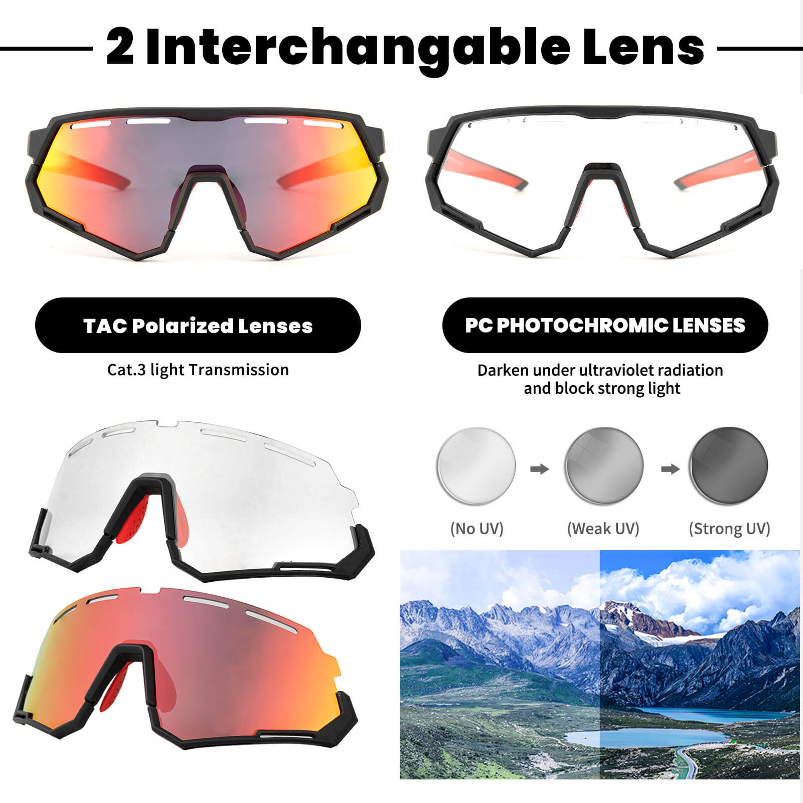 Dual Lens Cycling Glasses – Photochromic & Polarized Lenses - OVERLANDERS Outfitter