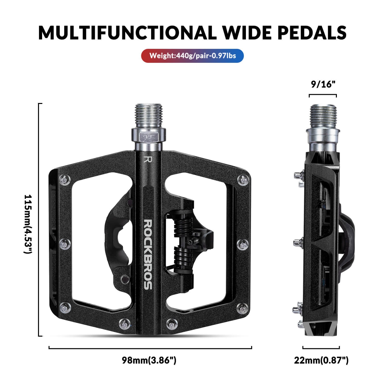 Dual-Use Clipless & Flat Bike Pedals - OVERLANDERS Outfitter