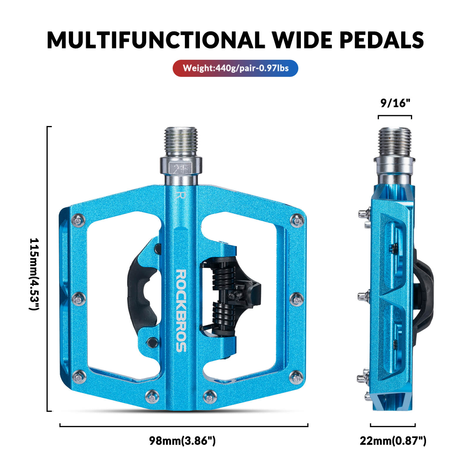 Dual-Use Clipless & Flat Bike Pedals - OVERLANDERS Outfitter