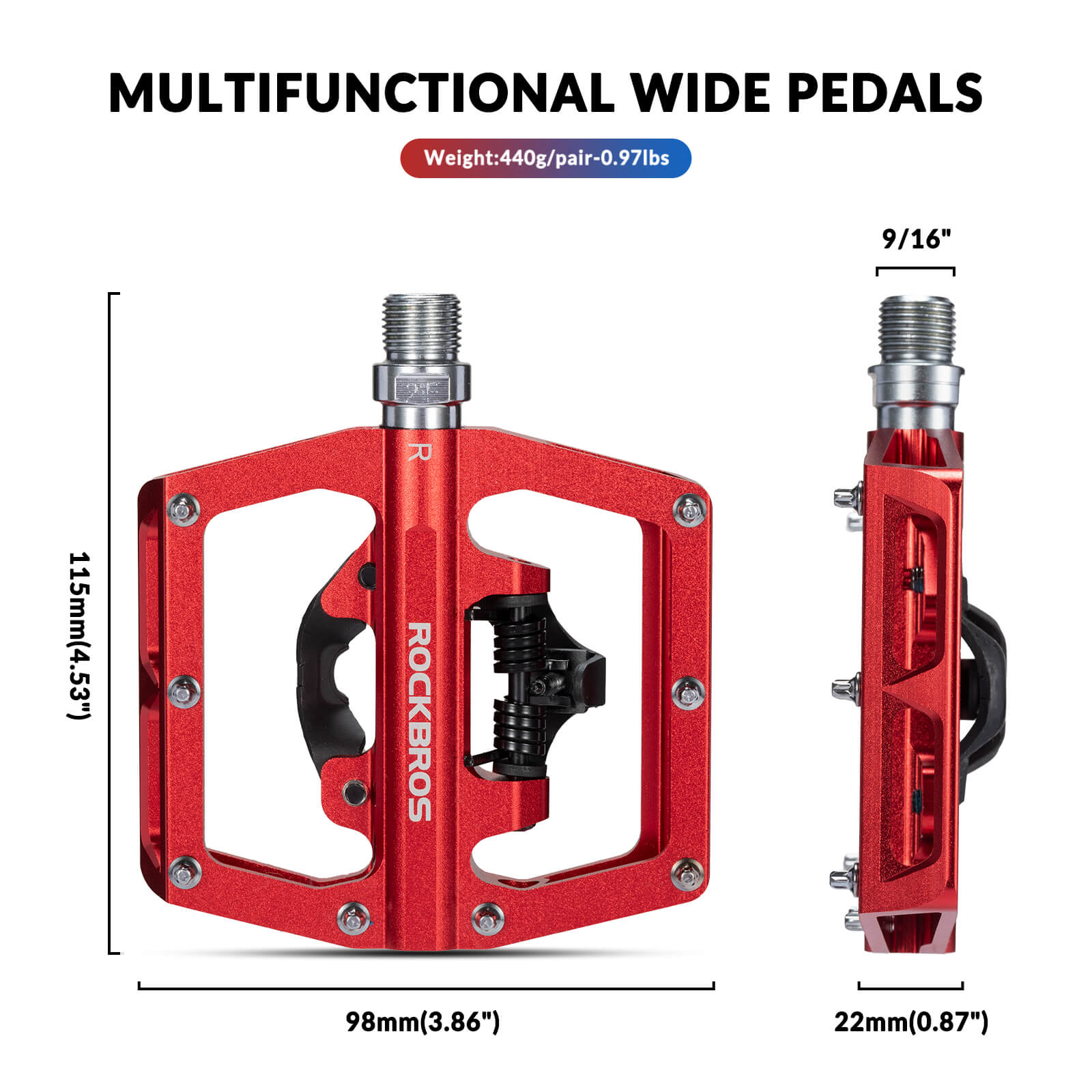 Dual-Use Clipless & Flat Bike Pedals - OVERLANDERS Outfitter