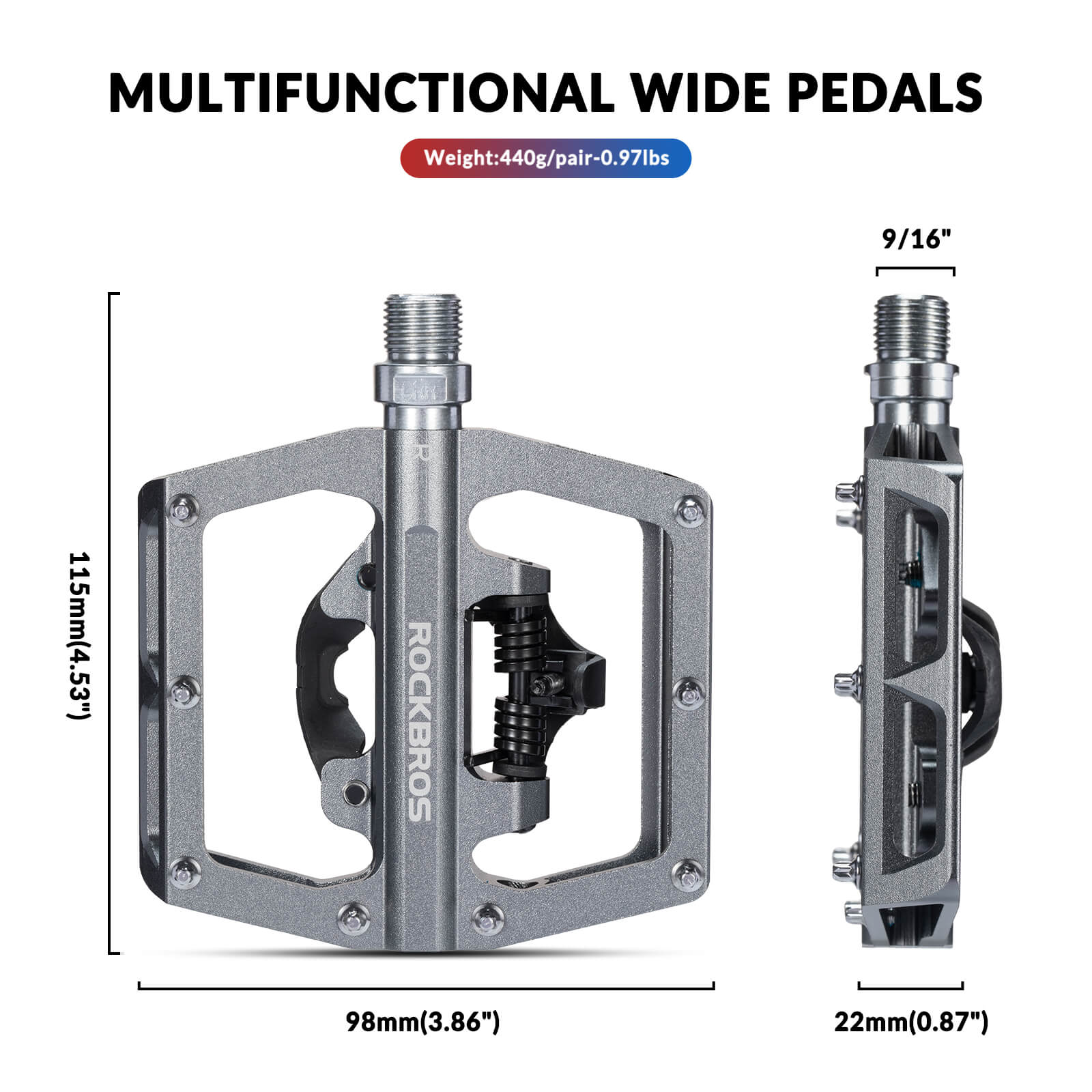 Dual-Use Clipless & Flat Bike Pedals - OVERLANDERS Outfitter