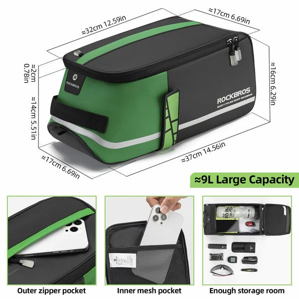 Multifunctional Bike Rear Rack Bag - 4L - OVERLANDERS Outfitter