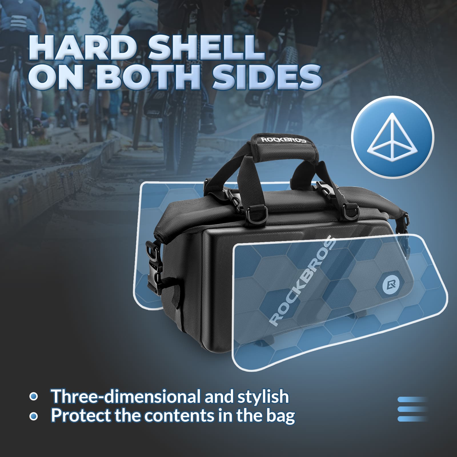 EVA Hard Shell Bicycle Rear Rack Bag-11.6L - OVERLANDERS Outfitter