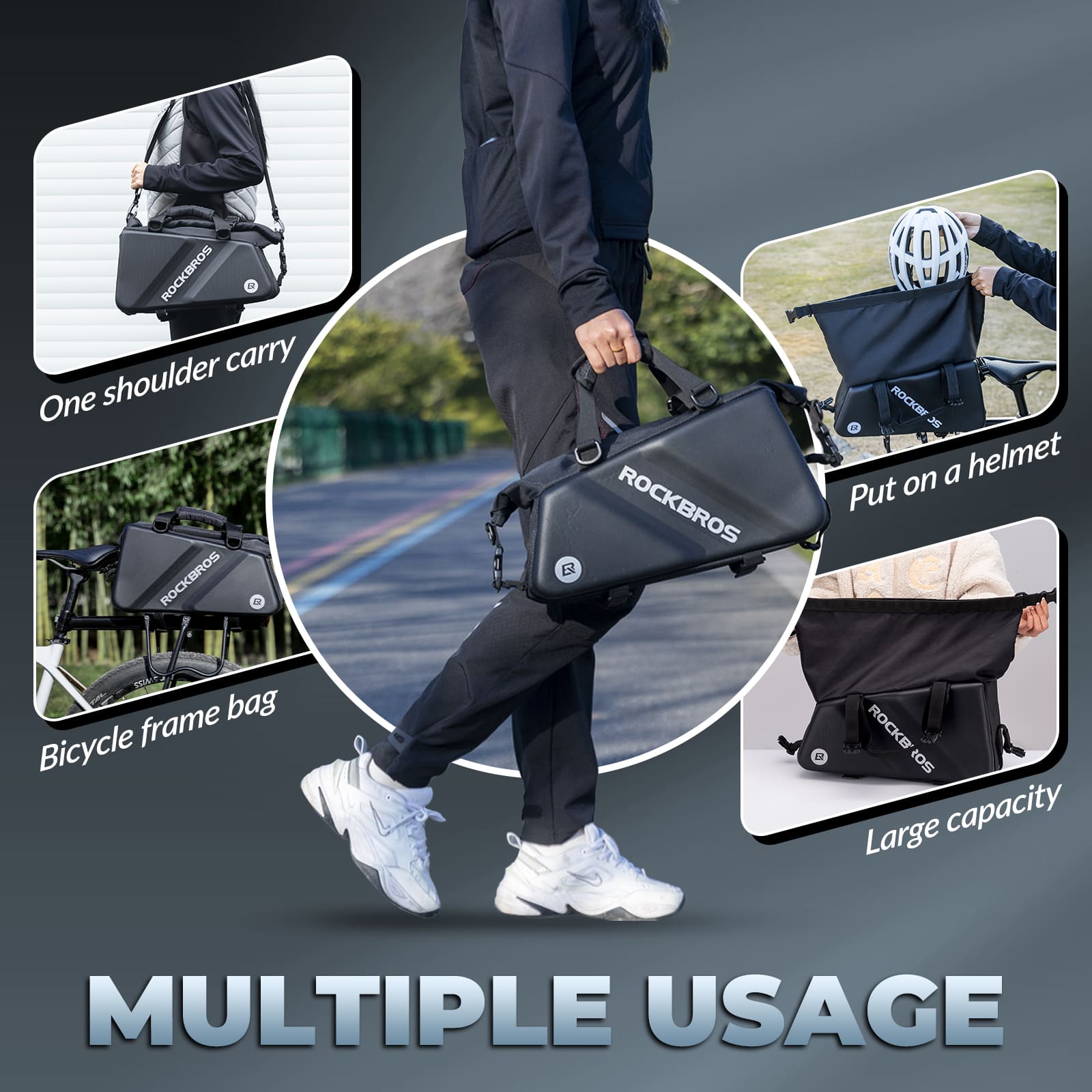 EVA Hard Shell Bicycle Rear Rack Bag-11.6L - OVERLANDERS Outfitter