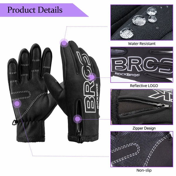 Fleece Touchscreen Cycling Gloves - OVERLANDERS Outfitter