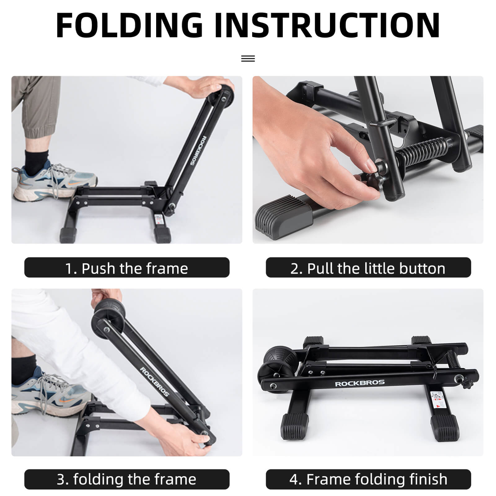 ROCKBROS Foldable Bike Stand Portable Bicycle Rack for Easy Storage - OVERLANDERS Outfitter
