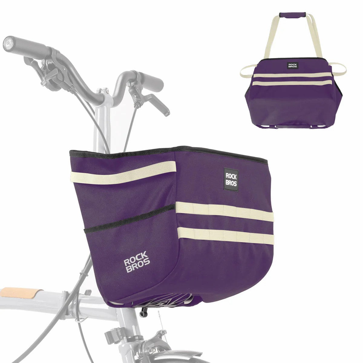 Folding Bike Handlebar Bag Basket Bag - 16L - OVERLANDERS Outfitter