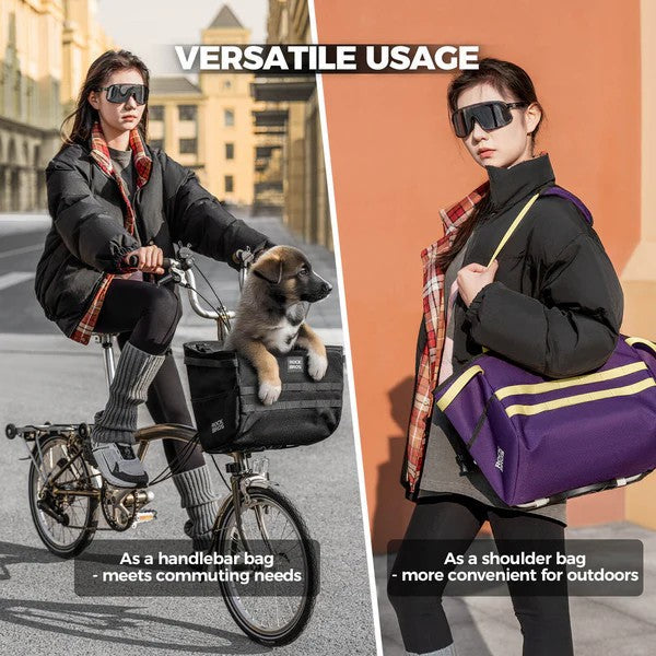 Folding Bike Handlebar Bag Basket Bag - 16L - OVERLANDERS Outfitter