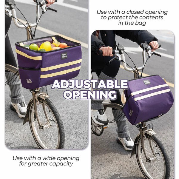 Folding Bike Handlebar Bag Basket Bag - 16L - OVERLANDERS Outfitter