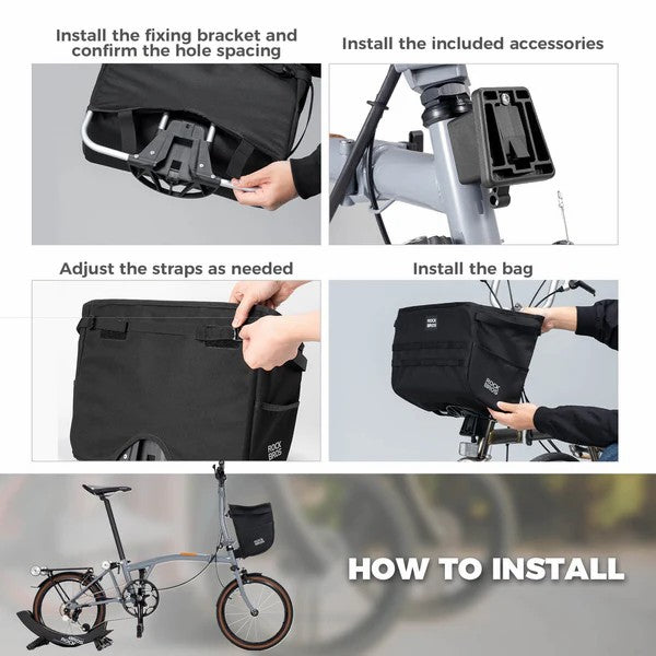 Folding Bike Handlebar Bag Basket Bag - 16L - OVERLANDERS Outfitter