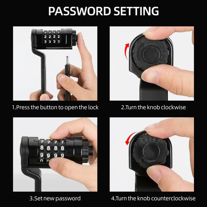 Folding Bike Lock with Password - OVERLANDERS Outfitter
