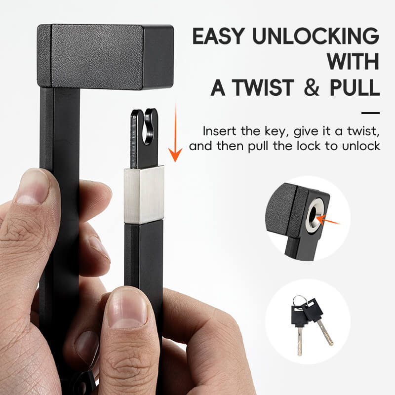 ROCKBROS Folding Bike Lock Key Type Anti-Theft Bicycle Lock - OVERLANDERS Outfitter