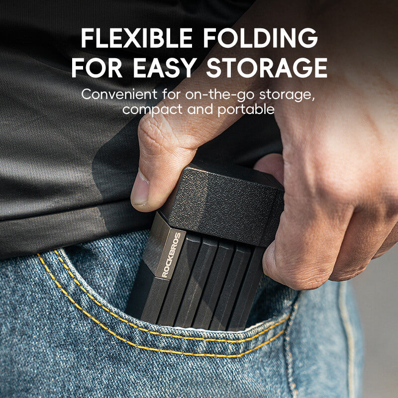 ROCKBROS Folding Bike Lock Key Type Anti-Theft Bicycle Lock - OVERLANDERS Outfitter