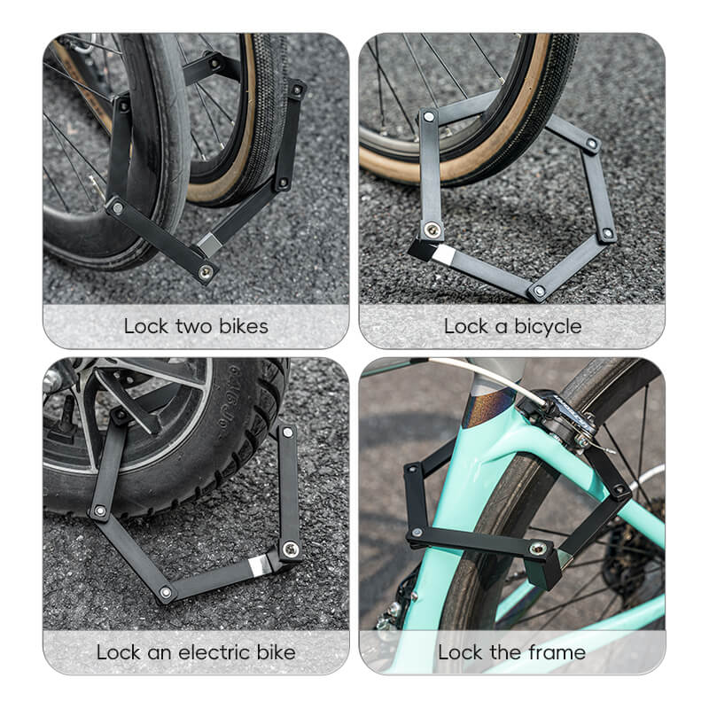 ROCKBROS Folding Bike Lock Key Type Anti-Theft Bicycle Lock - OVERLANDERS Outfitter