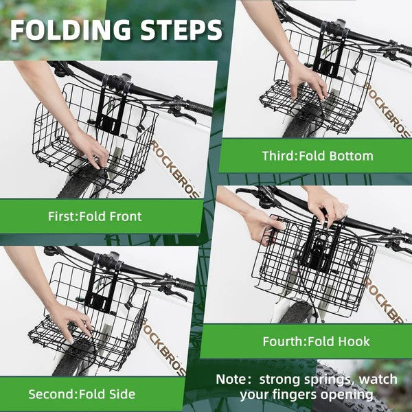 Folding Steel Mesh Bicycle Basket - OVERLANDERS Outfitter