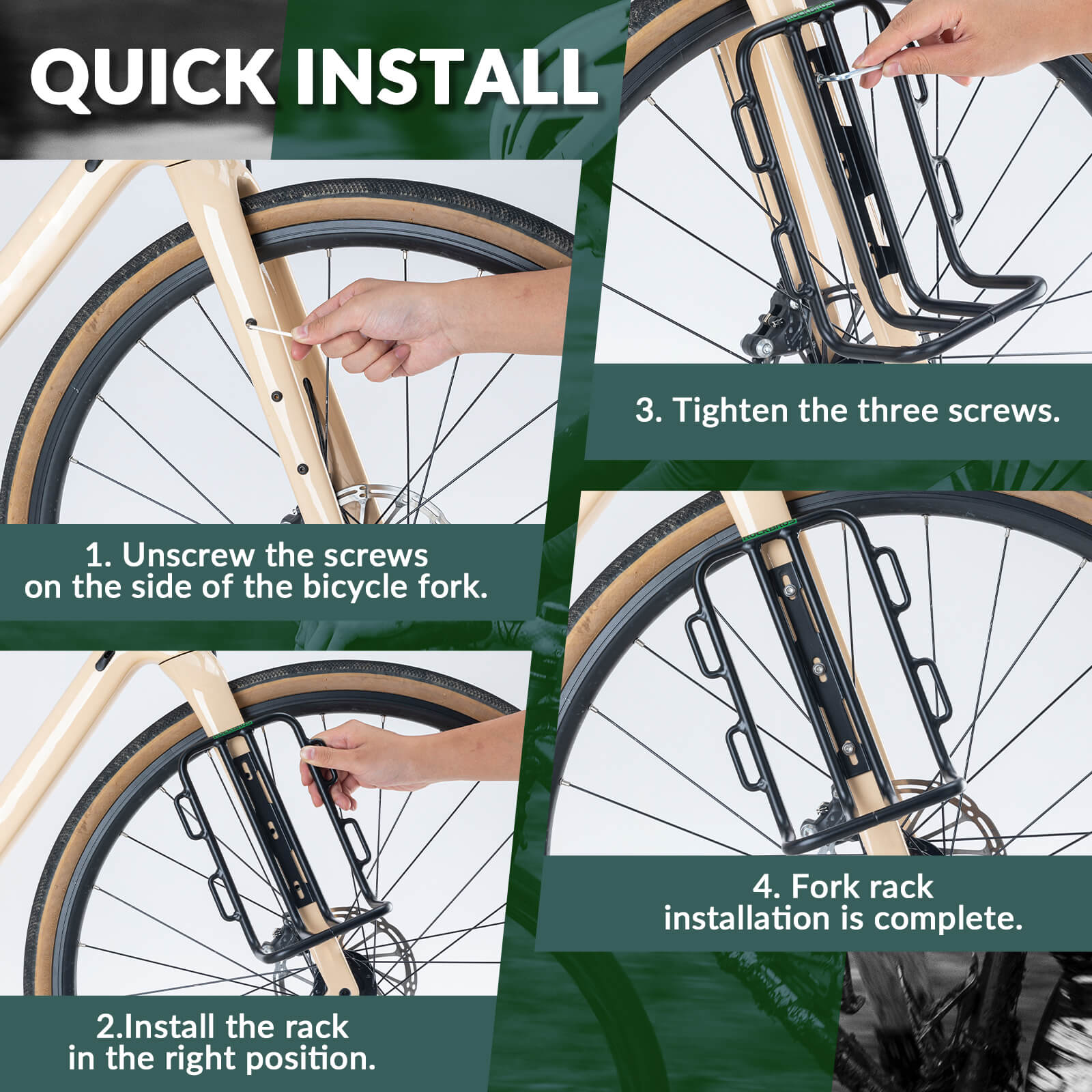 Front Fork Bike Rack - OVERLANDERS Outfitter