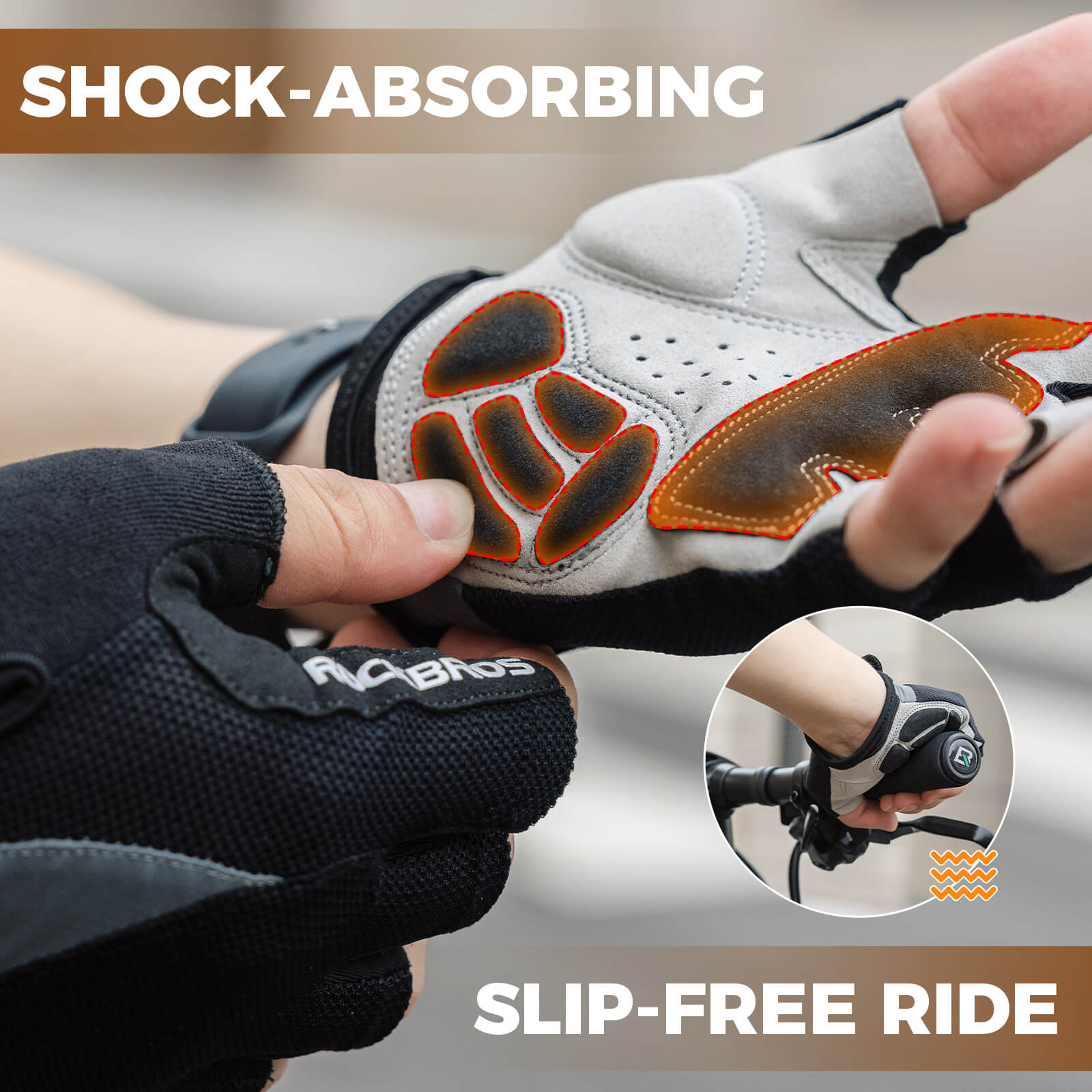 ROCKBROS Breathable Half Finger Cycling Gloves for Summer Rides - OVERLANDERS Outfitter