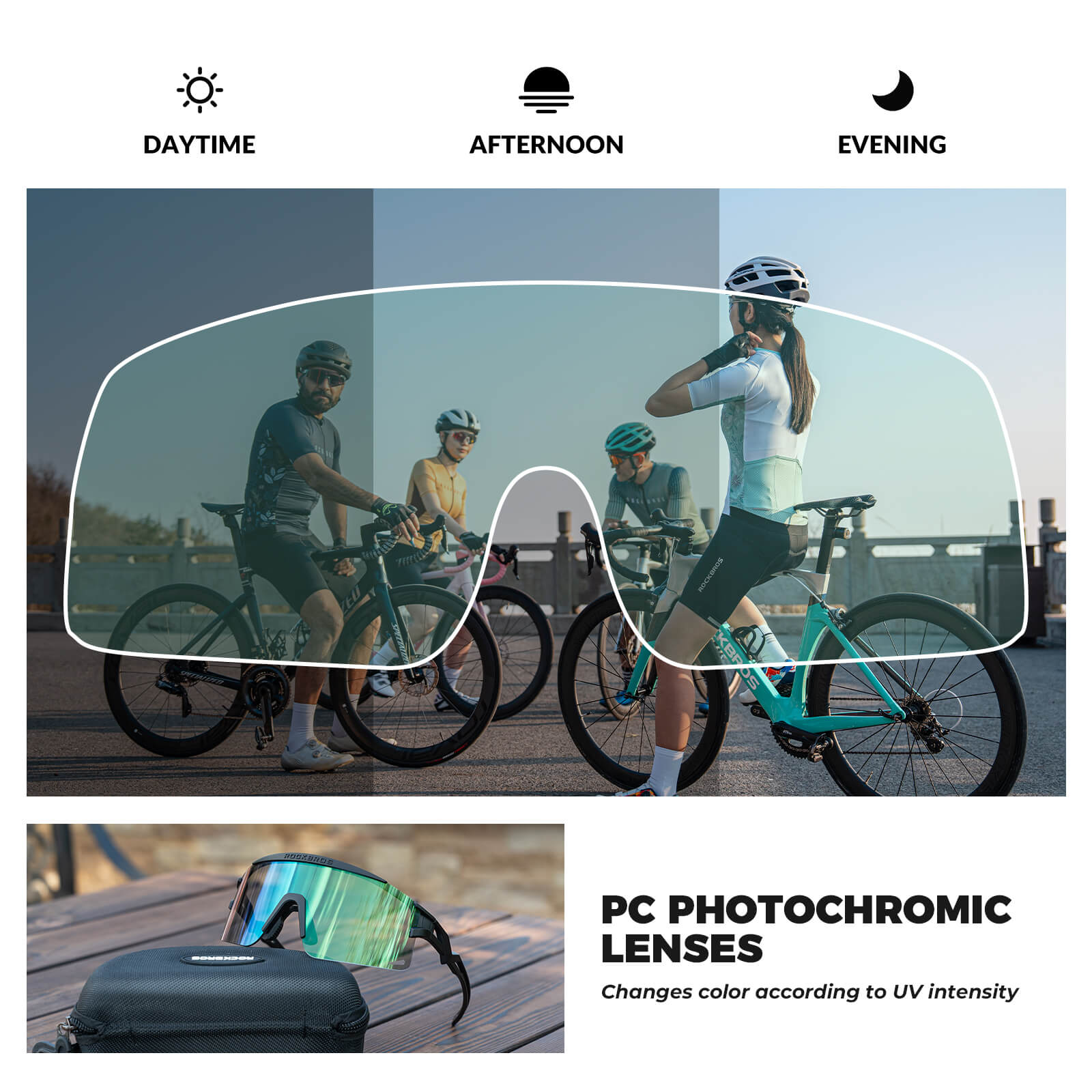 Half Frame Photochromic Cycling Sunglasses - SP337 - OVERLANDERS Outfitter