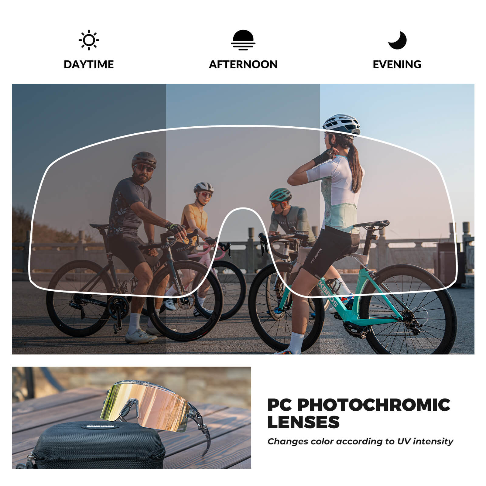 Half Frame Photochromic Cycling Sunglasses - SP337 - OVERLANDERS Outfitter