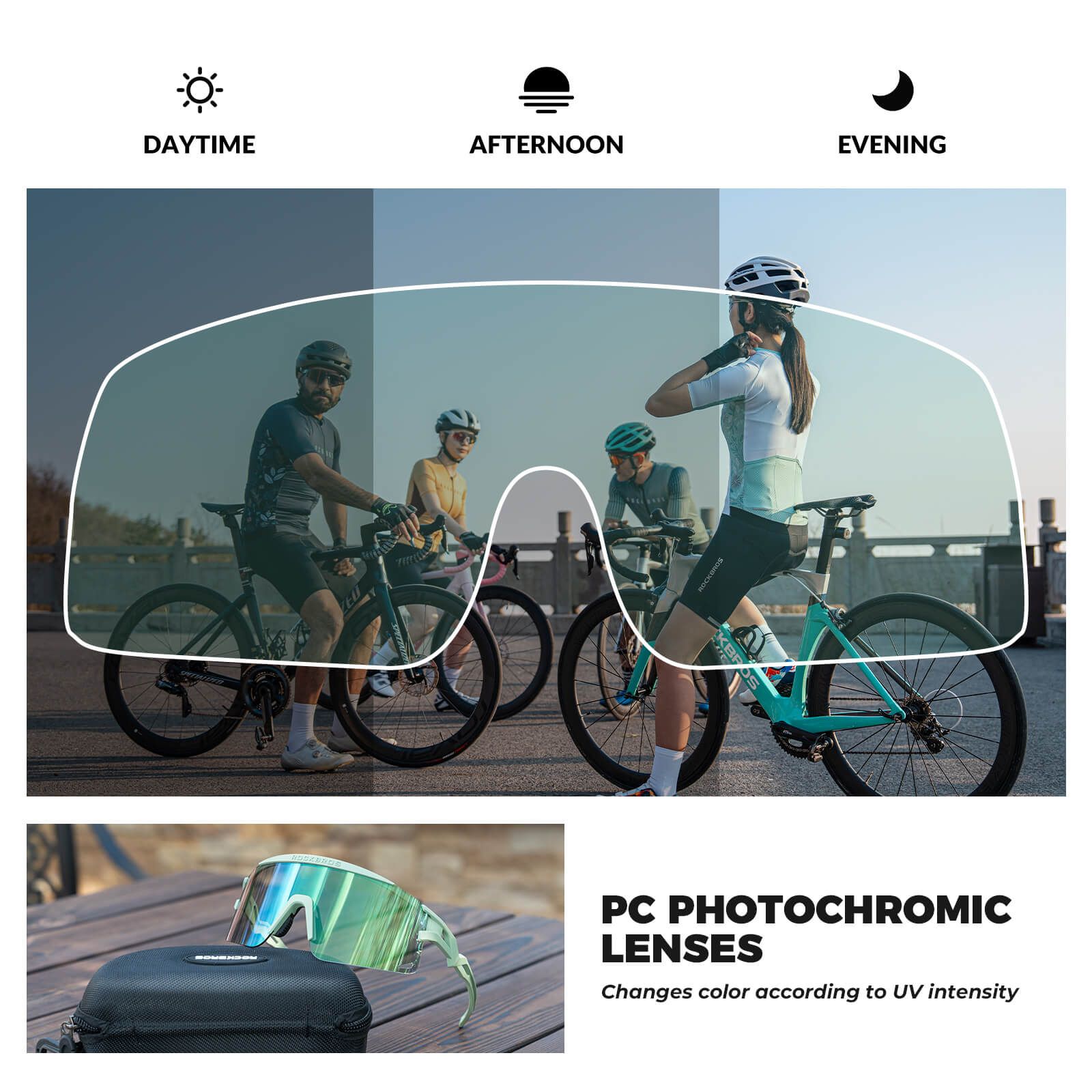 Half Frame Photochromic Cycling Sunglasses - SP337 - OVERLANDERS Outfitter