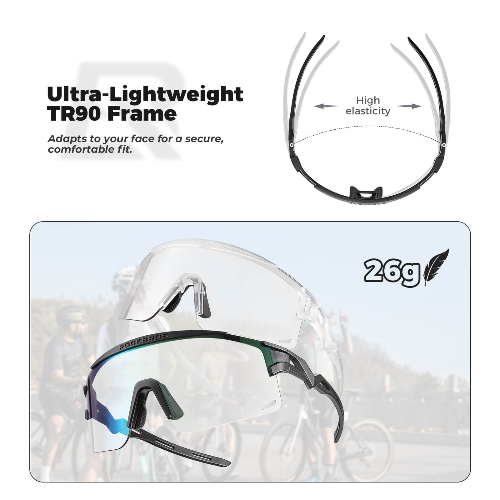 Half Frame Photochromic Cycling Sunglasses - SP337 - OVERLANDERS Outfitter