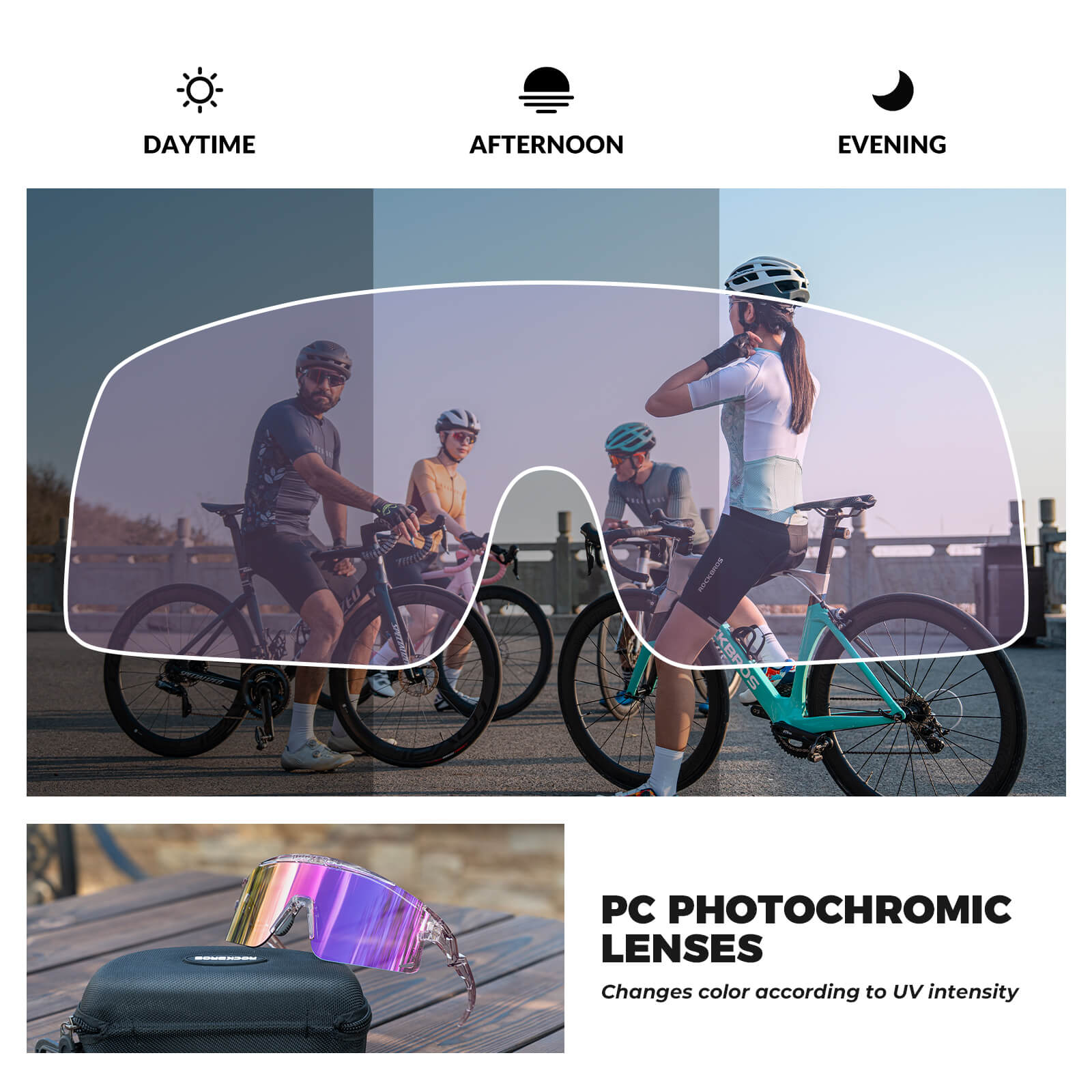 Half Frame Photochromic Cycling Sunglasses - SP337 - OVERLANDERS Outfitter