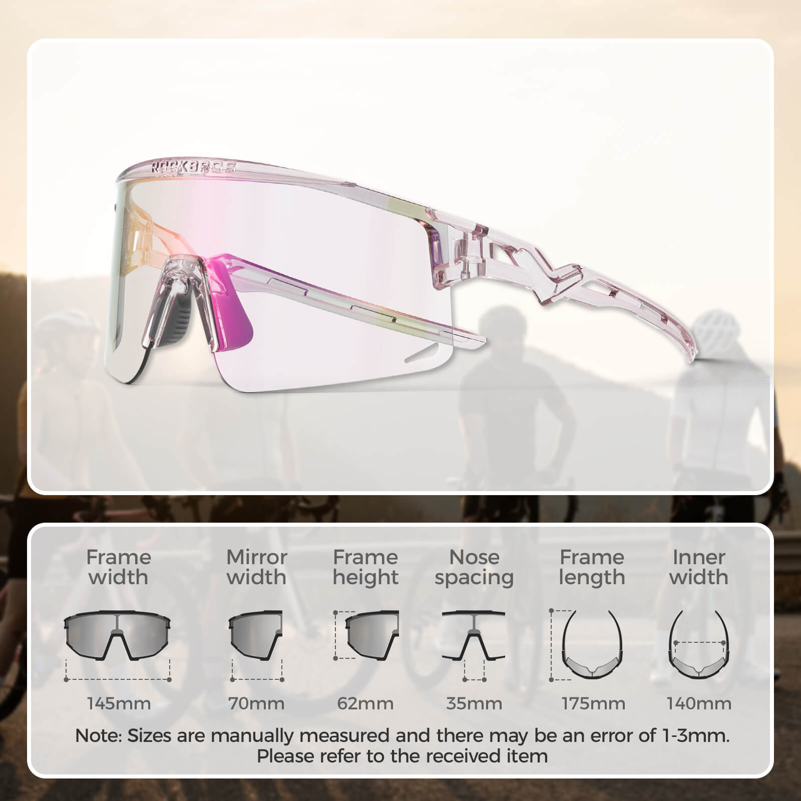 Half Frame Photochromic Cycling Sunglasses - SP337 - OVERLANDERS Outfitter