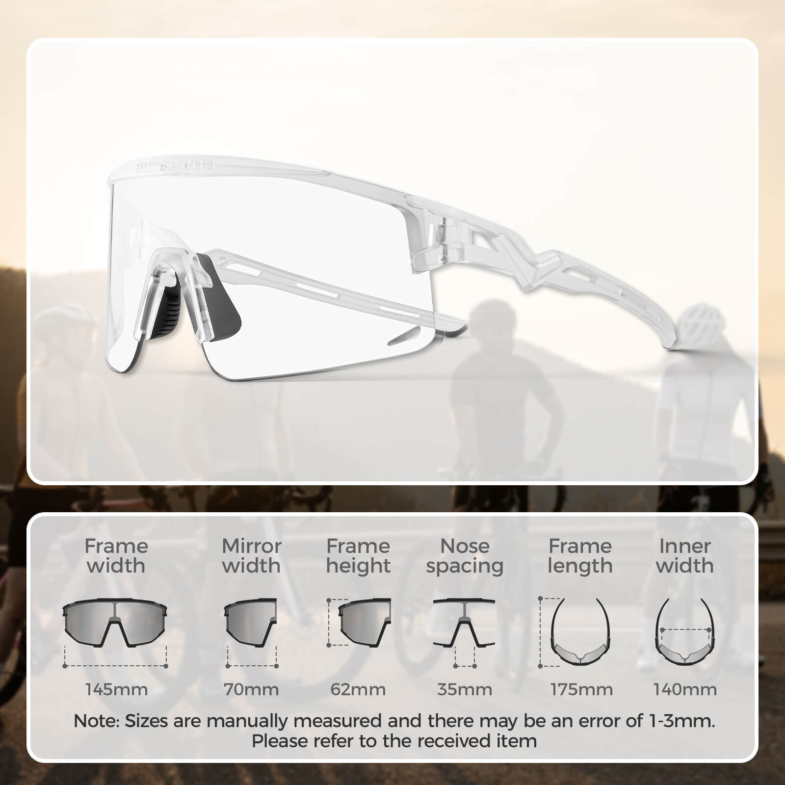 Half Frame Photochromic Cycling Sunglasses - SP337 - OVERLANDERS Outfitter