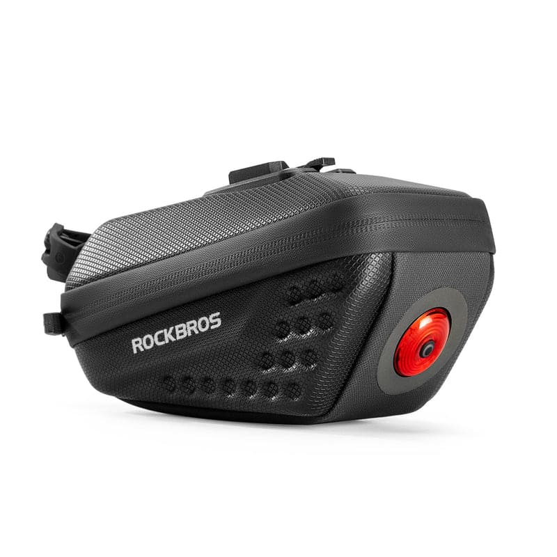 Hard Shell Bike Saddle Bag with Rear Light-0.45L - OVERLANDERS Outfitter
