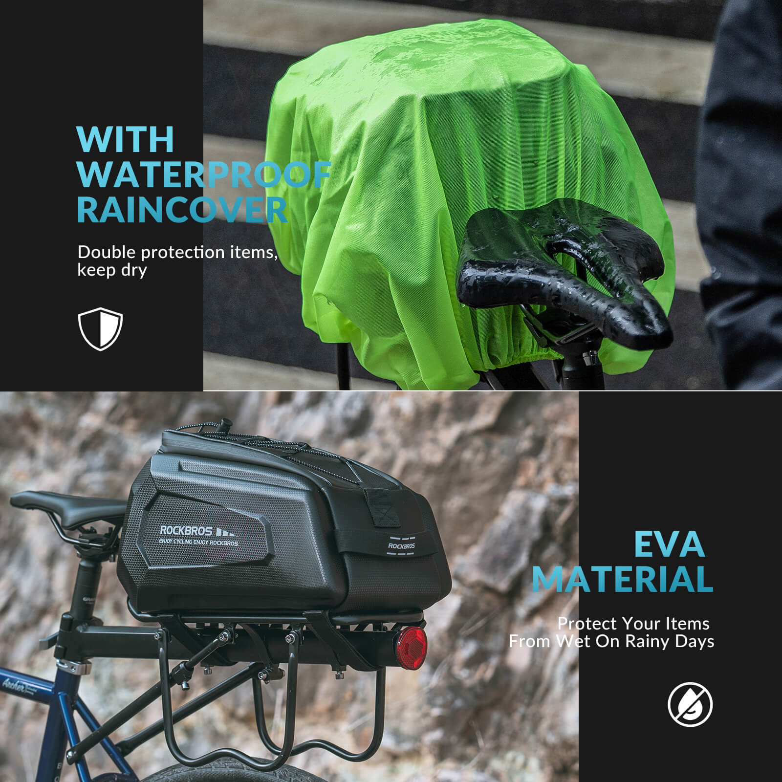 Hard Shell Bike Trunk Bag for Rear Rack - 9L - OVERLANDERS Outfitter