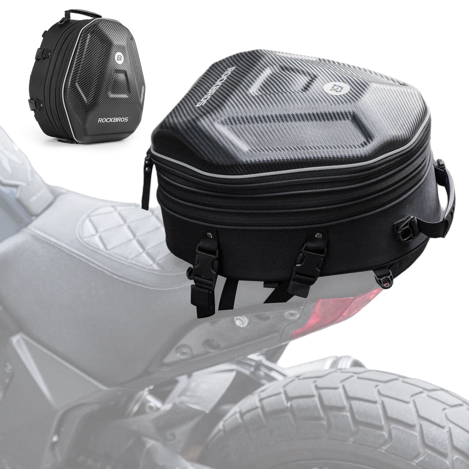 Hard Shell Motorcycle Rear Seat Bag - OVERLANDERS Outfitter