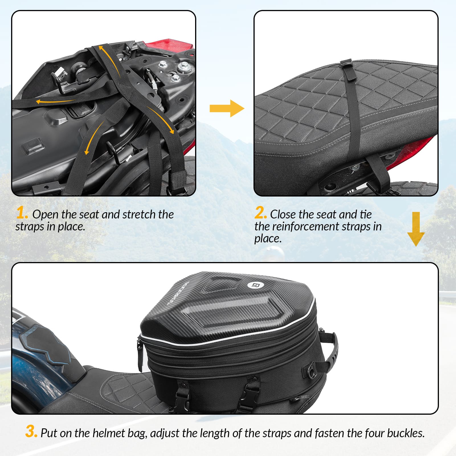 Hard Shell Motorcycle Rear Seat Bag - OVERLANDERS Outfitter