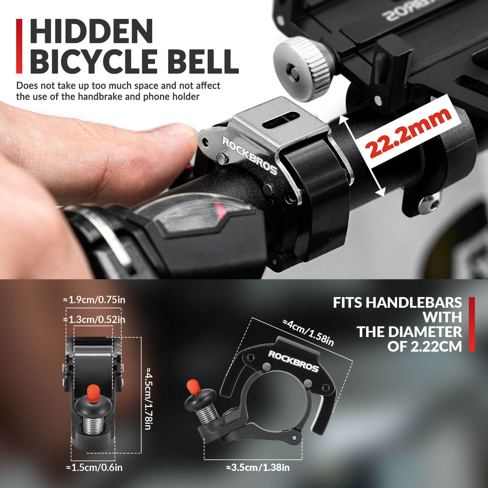 Minimalist Invisible Bike Bell - Fits 22.2mm - OVERLANDERS Outfitter