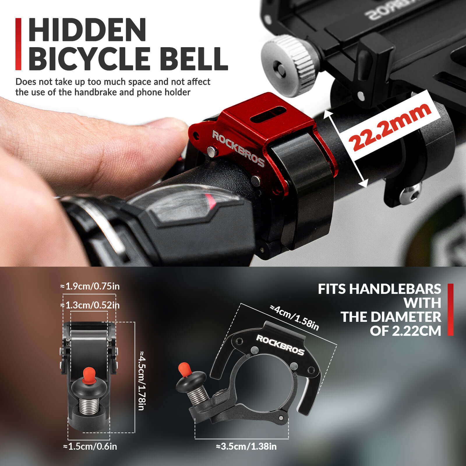 Minimalist Invisible Bike Bell - Fits 22.2mm - OVERLANDERS Outfitter