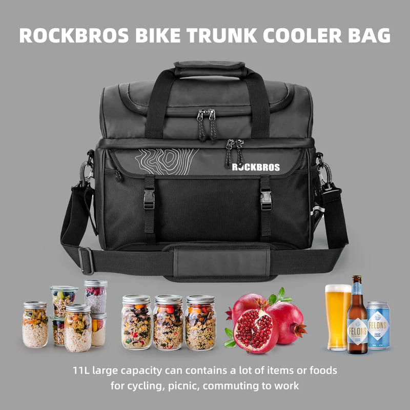 Insulated Bike Rear Rack Cooler Pannier – 11L - OVERLANDERS Outfitter