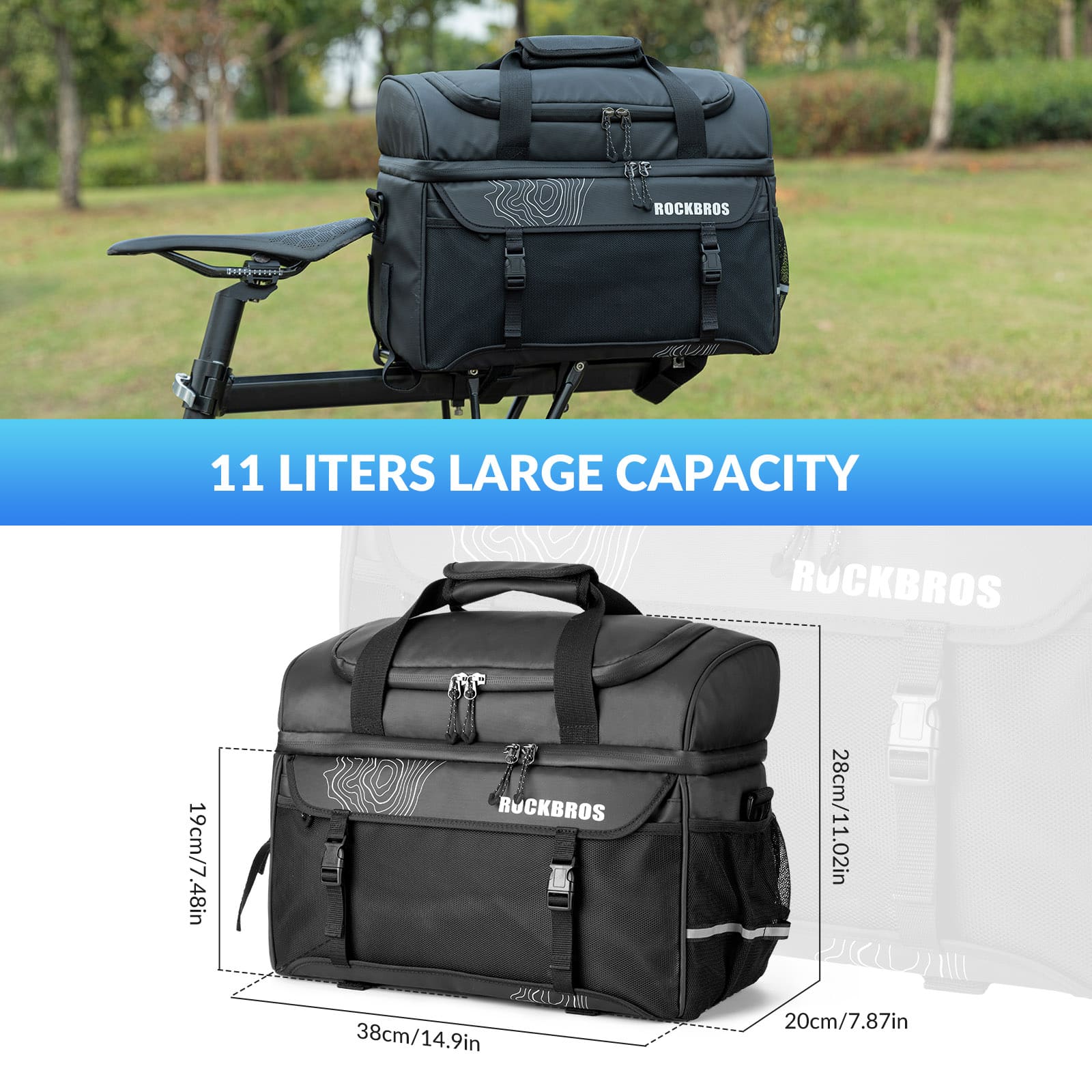 Insulated Bike Rear Rack Cooler Pannier – 11L - OVERLANDERS Outfitter