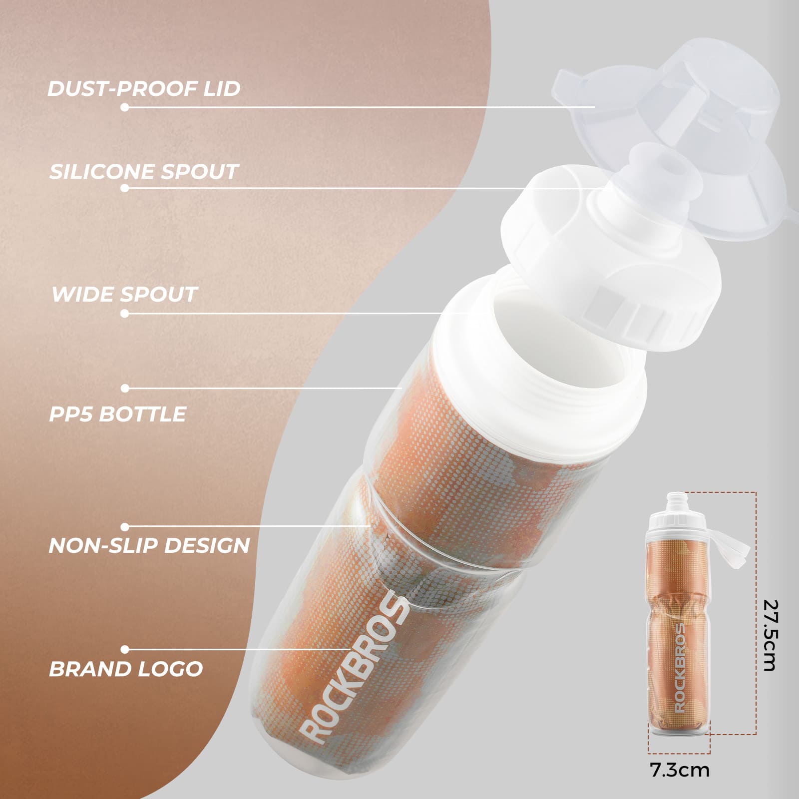 Insulated Leak-Proof Bike Water Bottle - 24OZ - OVERLANDERS Outfitter