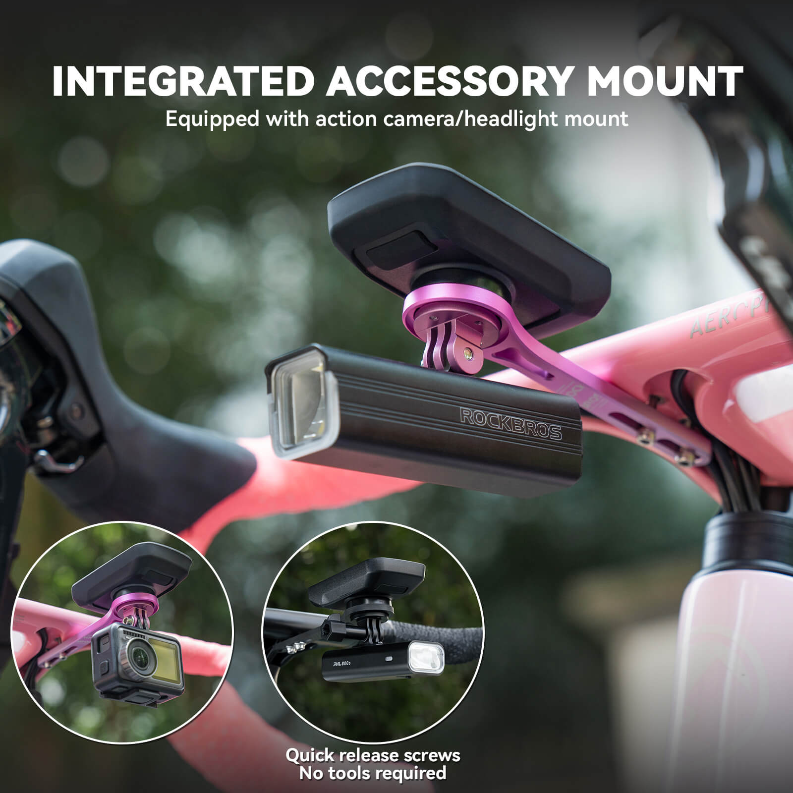 Integrated Handlebar Bike Computer Mount - OVERLANDERS Outfitter