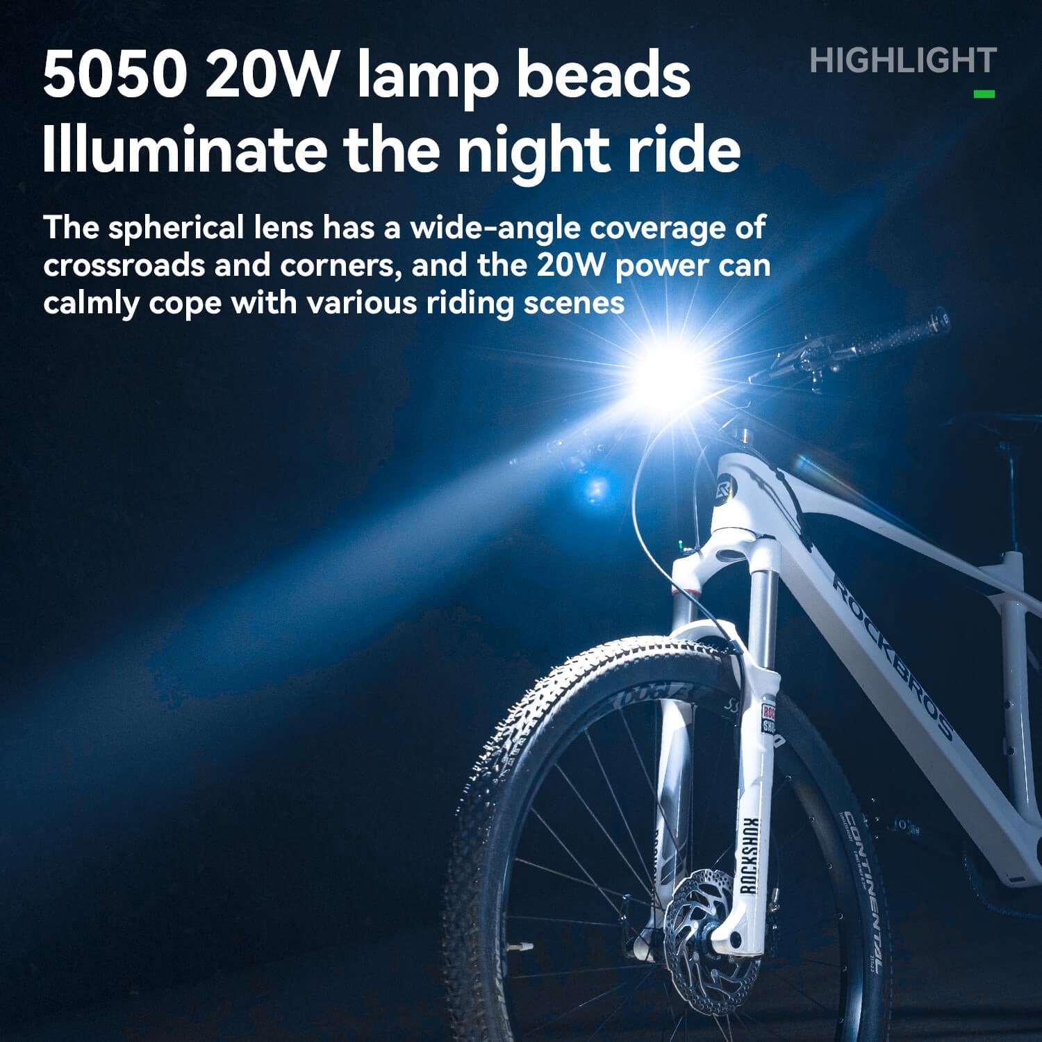 JHL 1200 Lumen Bike Front Light - OVERLANDERS Outfitter
