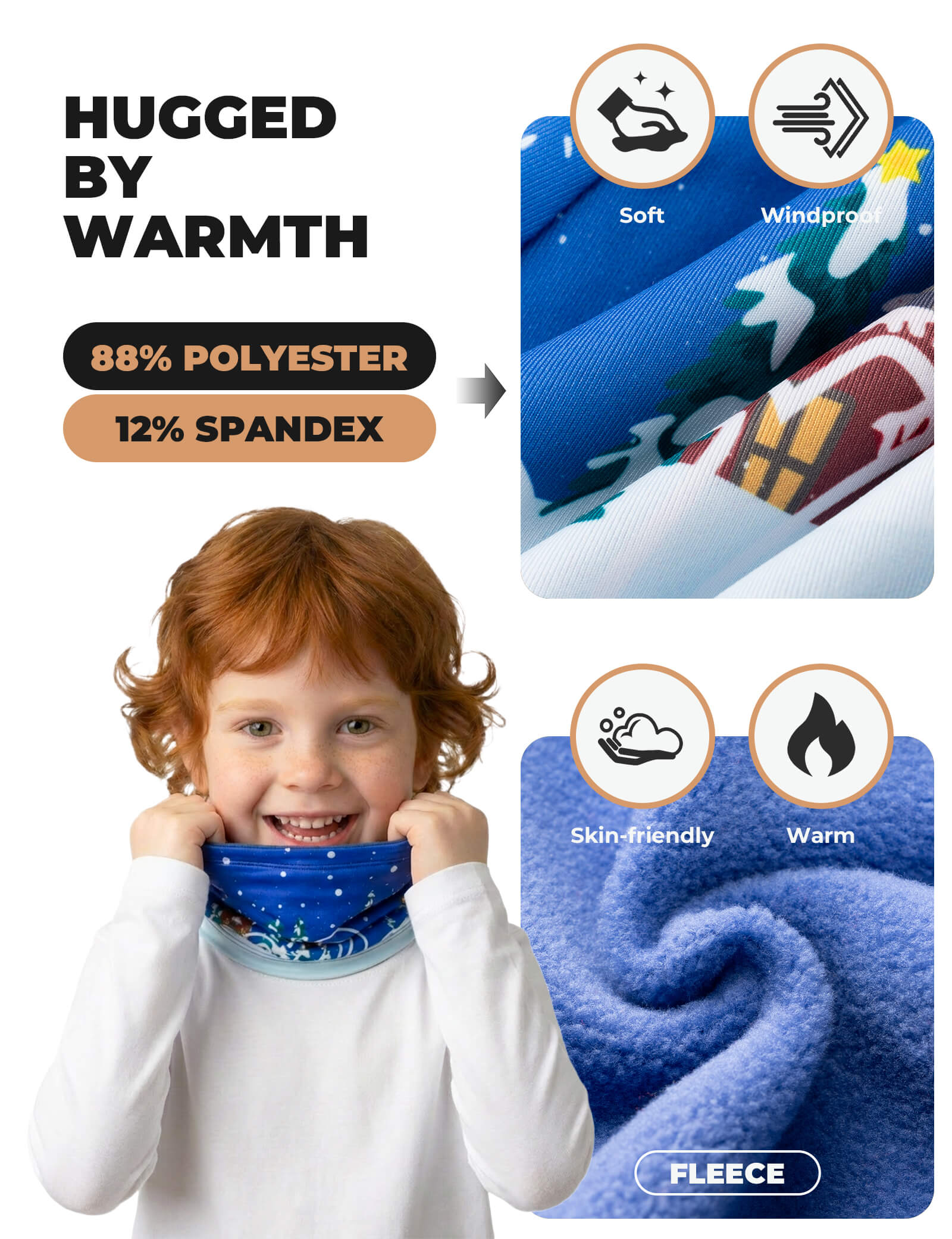 Kids Fleece Warm Face Cover & Neck Gaiter - OVERLANDERS Outfitter